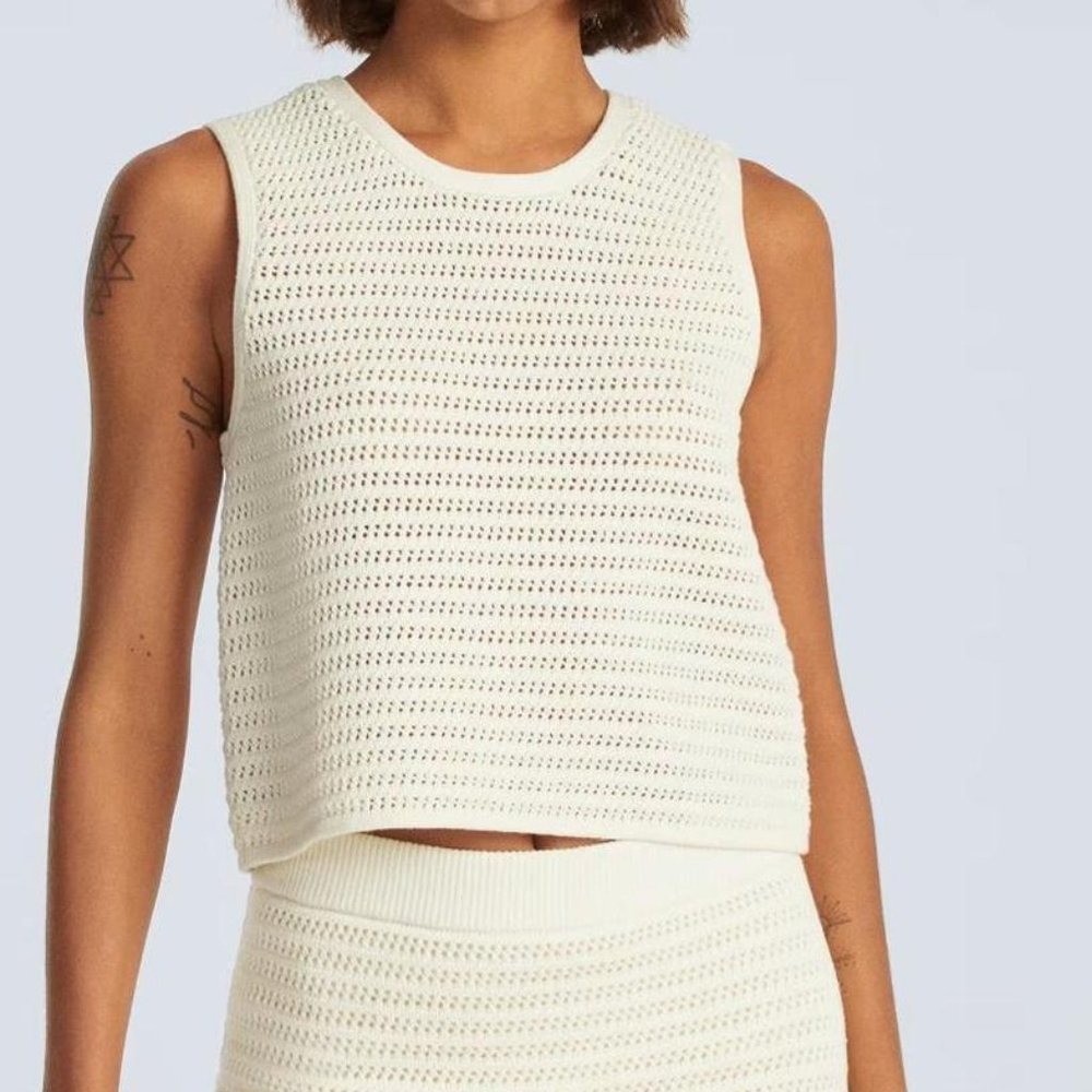 Everlane crocheted tank top